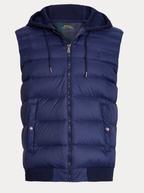 Polo Ralph Lauren navy blue down hooded vest size xxl